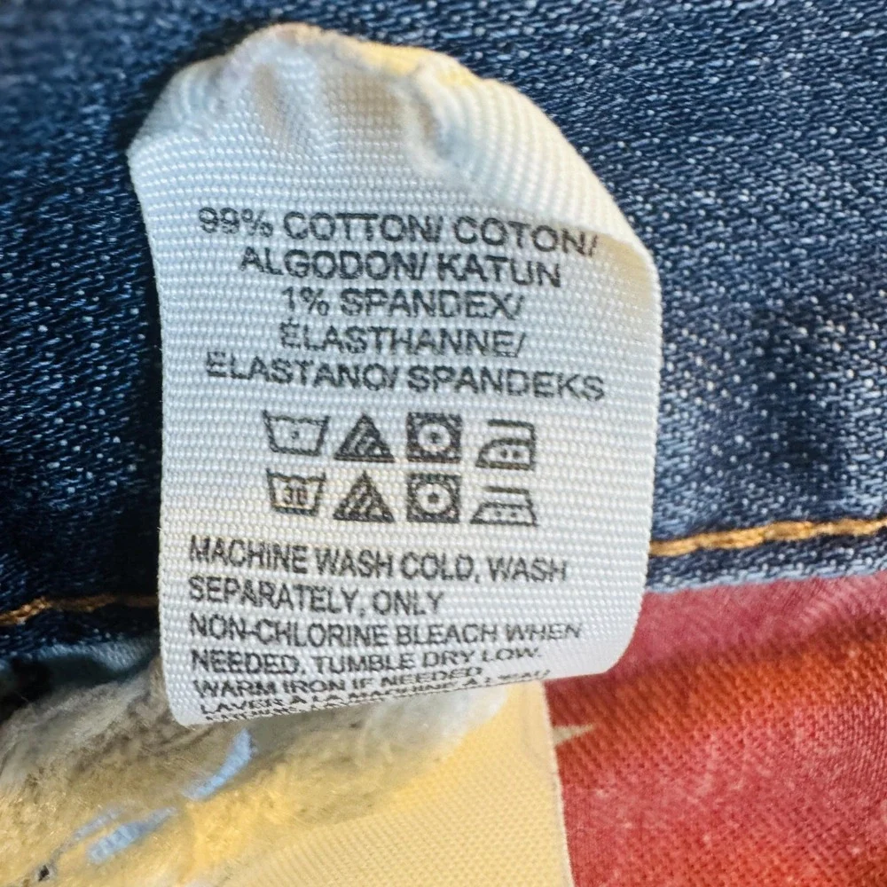 Lucky Brand 121 Heritage Slim Bermuda Shorts Mens 34 Blue Denim Raw Hem